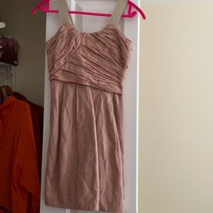 J Crew Ruched Ribbon Strap Dress